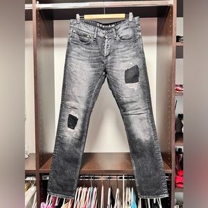 Denham black men’s jeans, distressed, Razor, slim fit, W32 L32